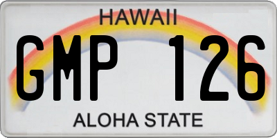 HI license plate GMP126