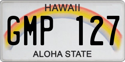 HI license plate GMP127
