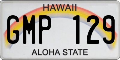 HI license plate GMP129