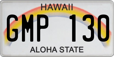HI license plate GMP130