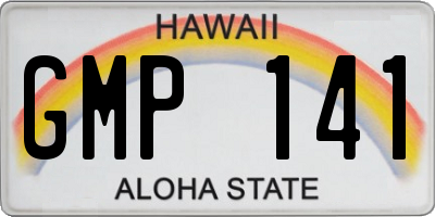 HI license plate GMP141