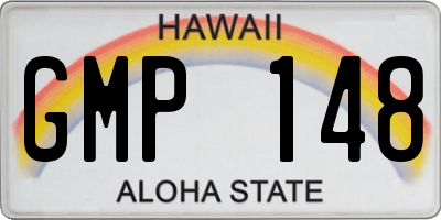 HI license plate GMP148