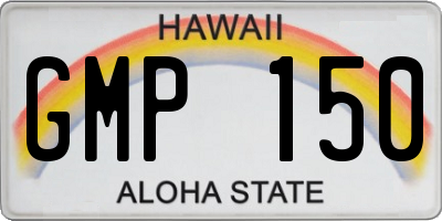 HI license plate GMP150