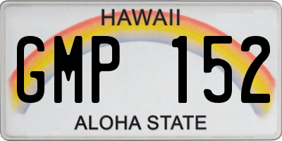 HI license plate GMP152