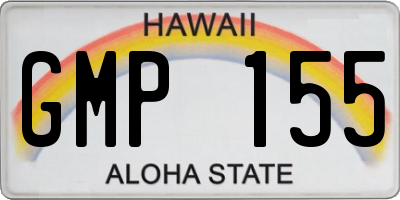 HI license plate GMP155