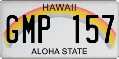 HI license plate GMP157