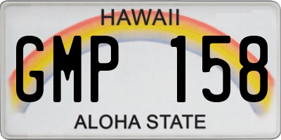 HI license plate GMP158