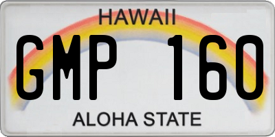 HI license plate GMP160