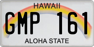 HI license plate GMP161
