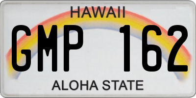 HI license plate GMP162