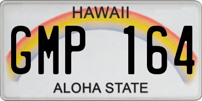 HI license plate GMP164