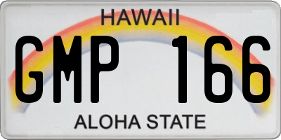 HI license plate GMP166