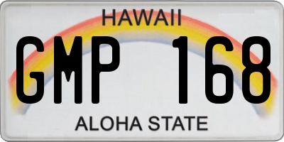 HI license plate GMP168