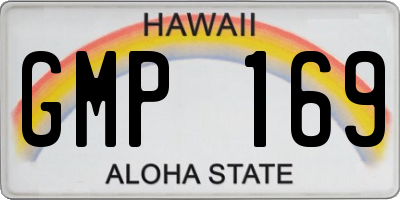 HI license plate GMP169