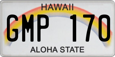 HI license plate GMP170