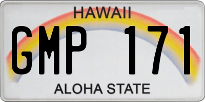 HI license plate GMP171
