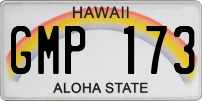 HI license plate GMP173