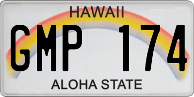 HI license plate GMP174
