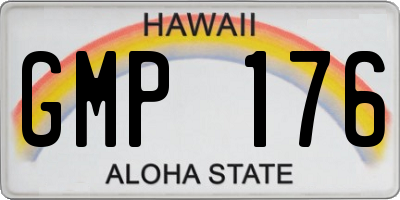 HI license plate GMP176