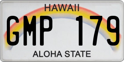 HI license plate GMP179