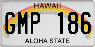 HI license plate GMP186