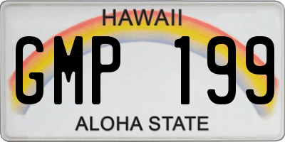 HI license plate GMP199
