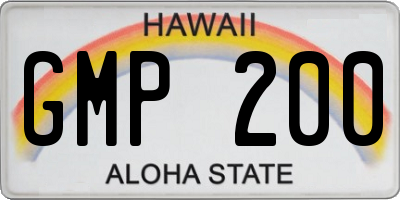 HI license plate GMP200