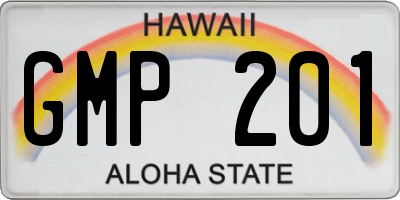 HI license plate GMP201