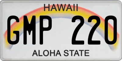 HI license plate GMP220