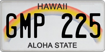 HI license plate GMP225