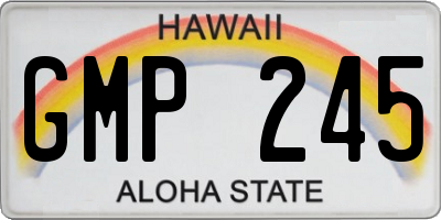 HI license plate GMP245