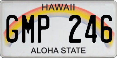 HI license plate GMP246