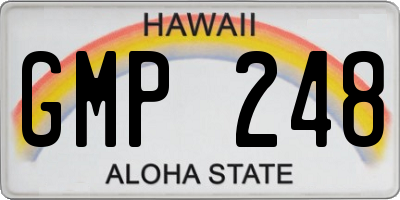 HI license plate GMP248