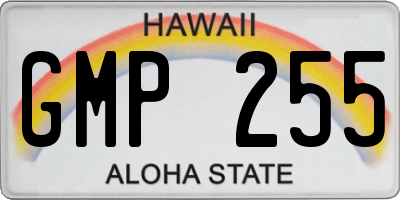 HI license plate GMP255