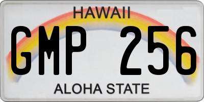 HI license plate GMP256