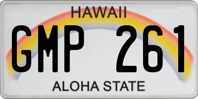 HI license plate GMP261