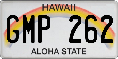 HI license plate GMP262