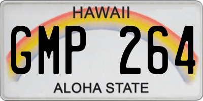 HI license plate GMP264