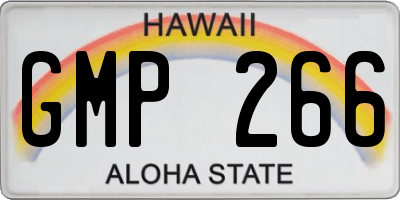 HI license plate GMP266