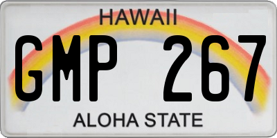HI license plate GMP267