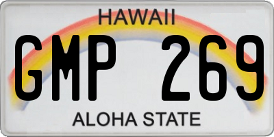 HI license plate GMP269
