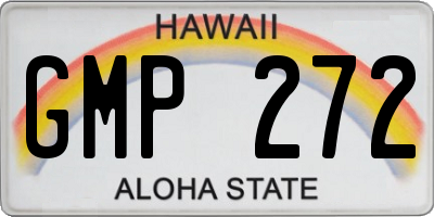 HI license plate GMP272