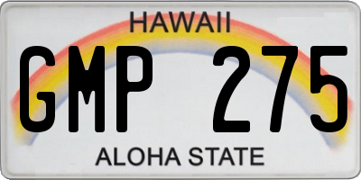 HI license plate GMP275