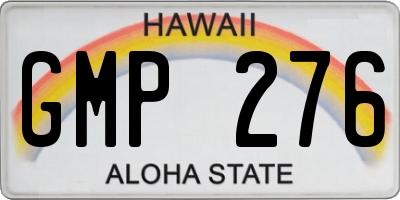 HI license plate GMP276