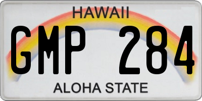 HI license plate GMP284