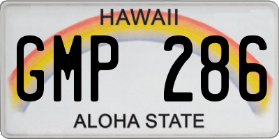 HI license plate GMP286