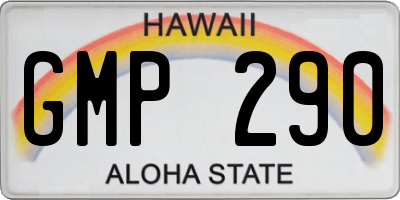 HI license plate GMP290