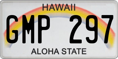 HI license plate GMP297