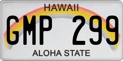 HI license plate GMP299