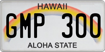 HI license plate GMP300